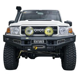 TJM VENTURER HEAVY DUTY BUMPER BLACK STEEL 070ST24N69G VDJ79R 09/12-On GXL 4Dr C/Chassis 2095