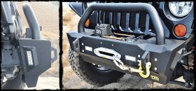 TJM ROCK CRAWLER STUBBY HEAVY DUTY BUMPER BLACK STEEL 074SB17R36ZCDS Frontier 695