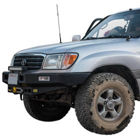 TJM FRONTIER HEAVY DUTY BUMPER BLACK STEEL 074ST17A81ZDS 100 SERIES IFS 01/99-08/07 995