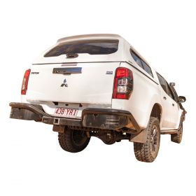 TJM RB6 REAR PROTECTION BUMPER STEP & TOWBAR BLACK STEEL 081SB27250S MR 12/18-On 4Dr C/C & P/Up 800