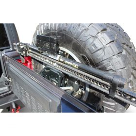 TJM REAR OPTIONAL TIRE CARRIER BLACK STEEL RIGHT HAND 081STSTC36L JL 04/19-On 4Dr 595